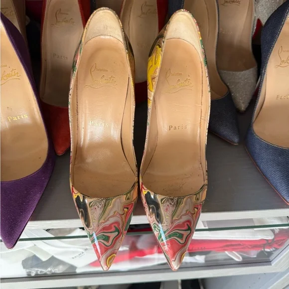 Christian Louboutin so Kate Multicolor Heels 35 - Picture 1 of 5